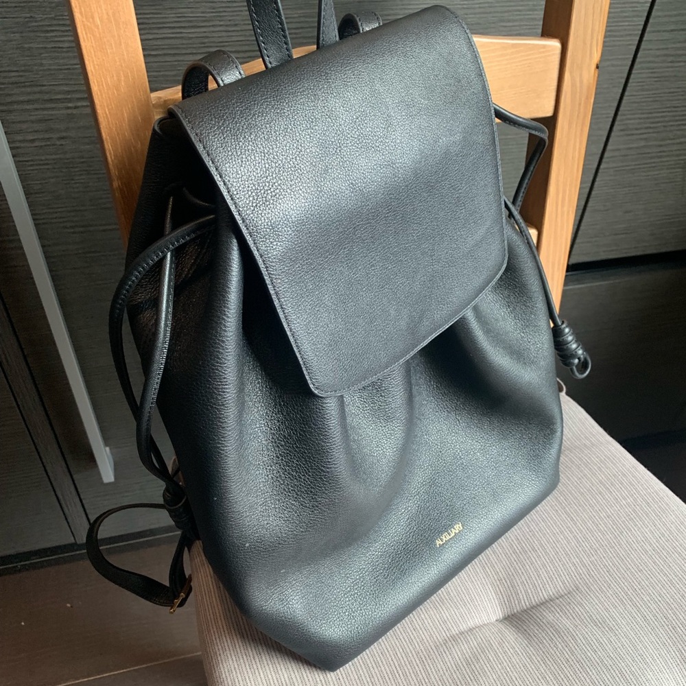 Auxiliary Aritzia black leather medium backpack